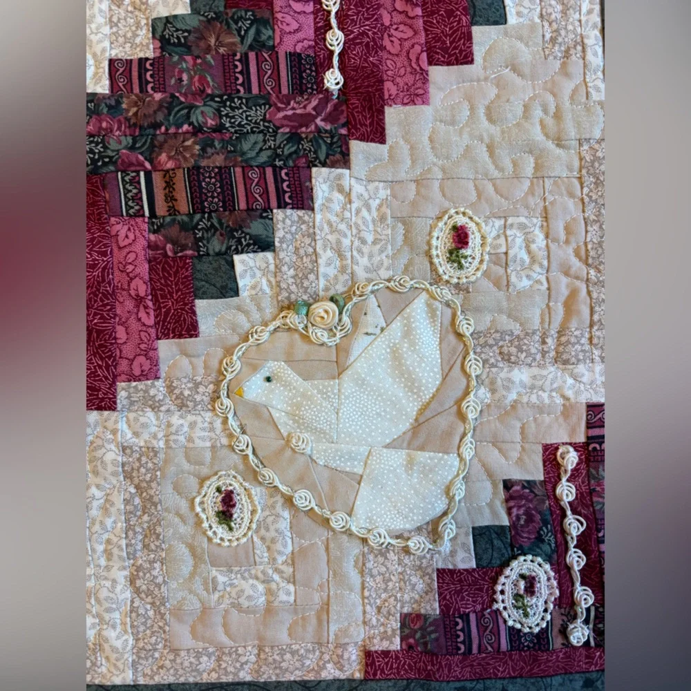 Handcrafted Heart quilt wall hanging